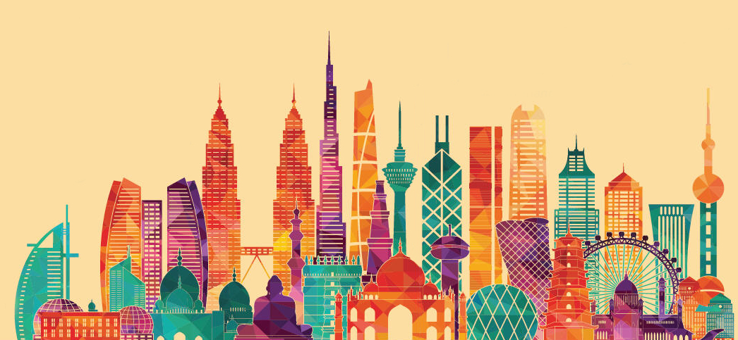 Asia silhouette 
