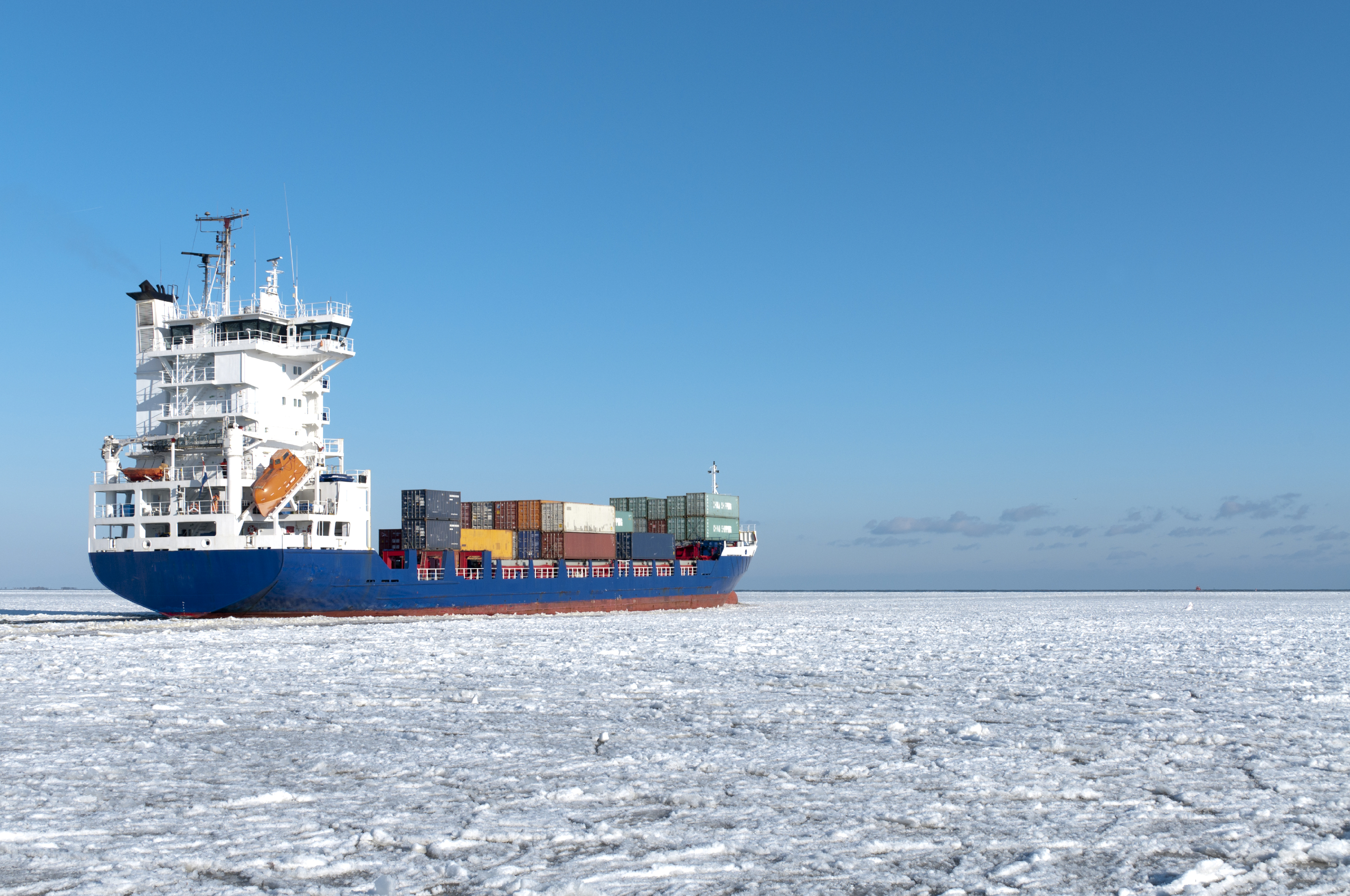 Containership in ice